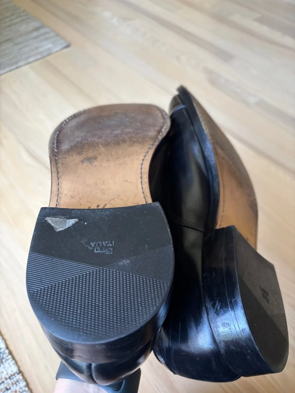 Allen Edmonds Park Avenue Black Cap-Toe Oxford Shoes